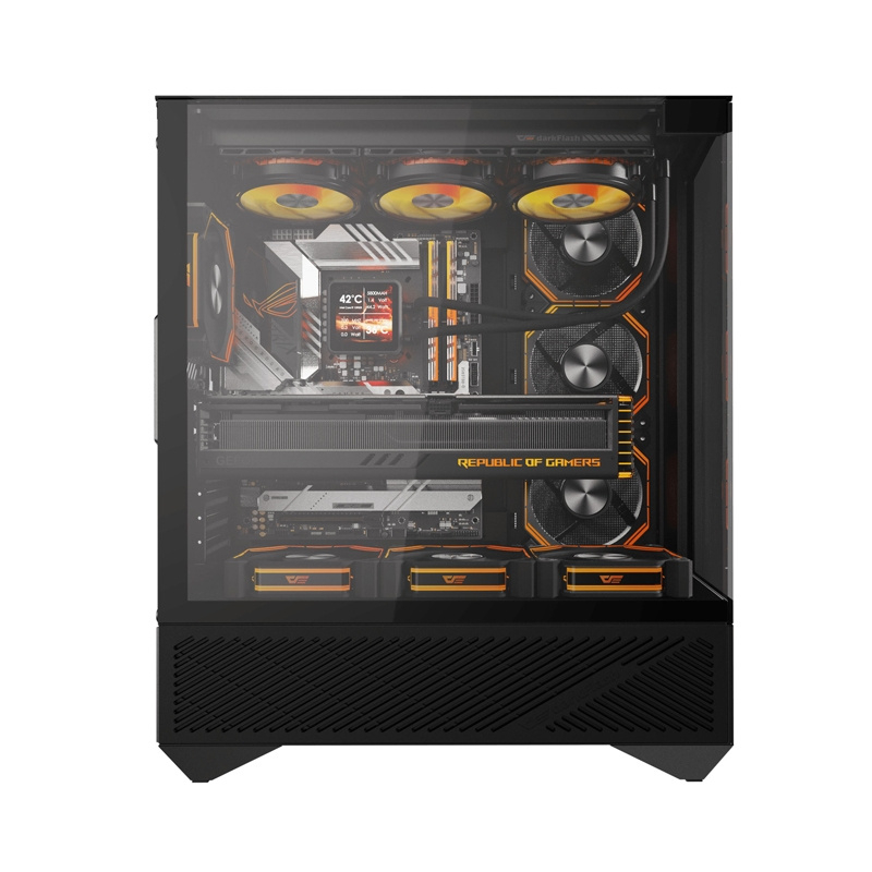 Carcasă pentru computer Darkflash DY460 (negru) + 4 ventilatoare ARGB [4]