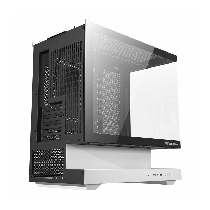 Carcasă pentru computer Darkflash F1 (alb) + 6 ventilatoare ARGB [5]