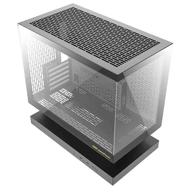 Carcasă pentru computer Darkflash F1 (negru) + 6 ventilatoare ARGB [8]