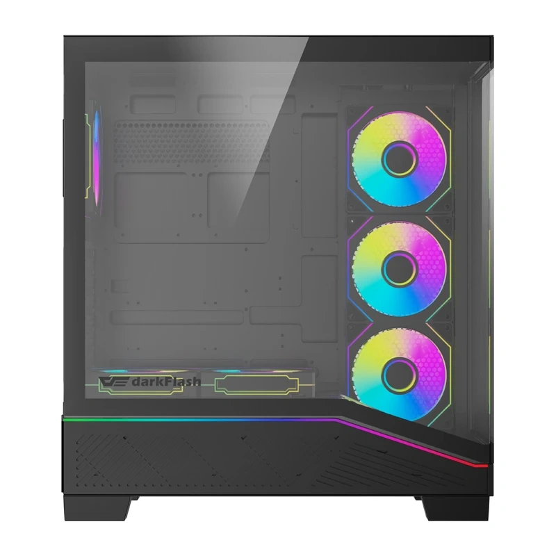 Carcasă pentru computer DarkFlash K430 + 6 ventilatoare (negru) [3]