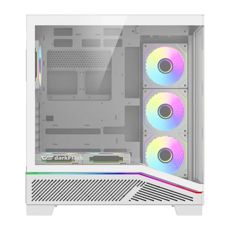Carcasă pentru computer Darkflash K430 + ventilatoare (albă) [3]