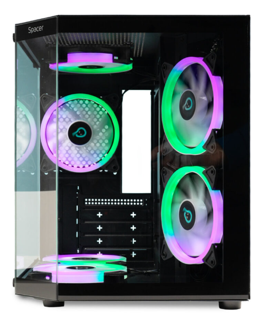Carcasa Spacer Aquarium, mATX, ARGB fan [2]