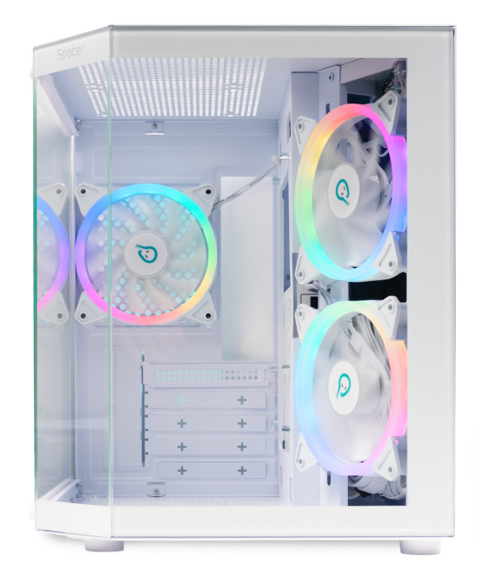 Carcasa Spacer Aquarium, mATX White [2]