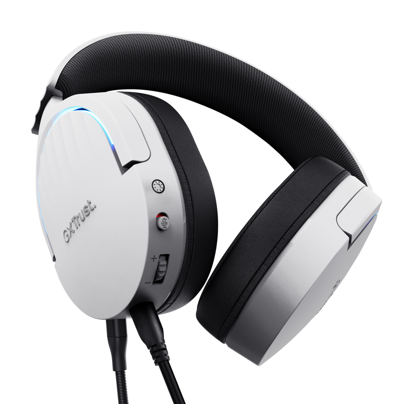Casti Trust GXT 490P Fayzo cu fir, alb [3]