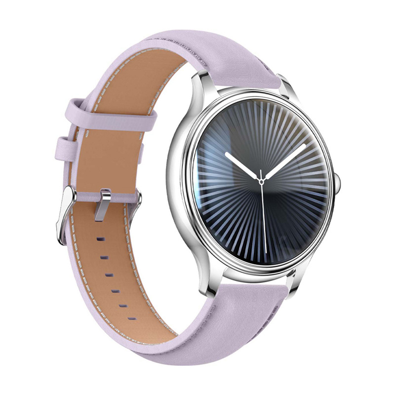 Ceas inteligent COLMI L28 (argintiu-violet + curea din piele violetă) [2]