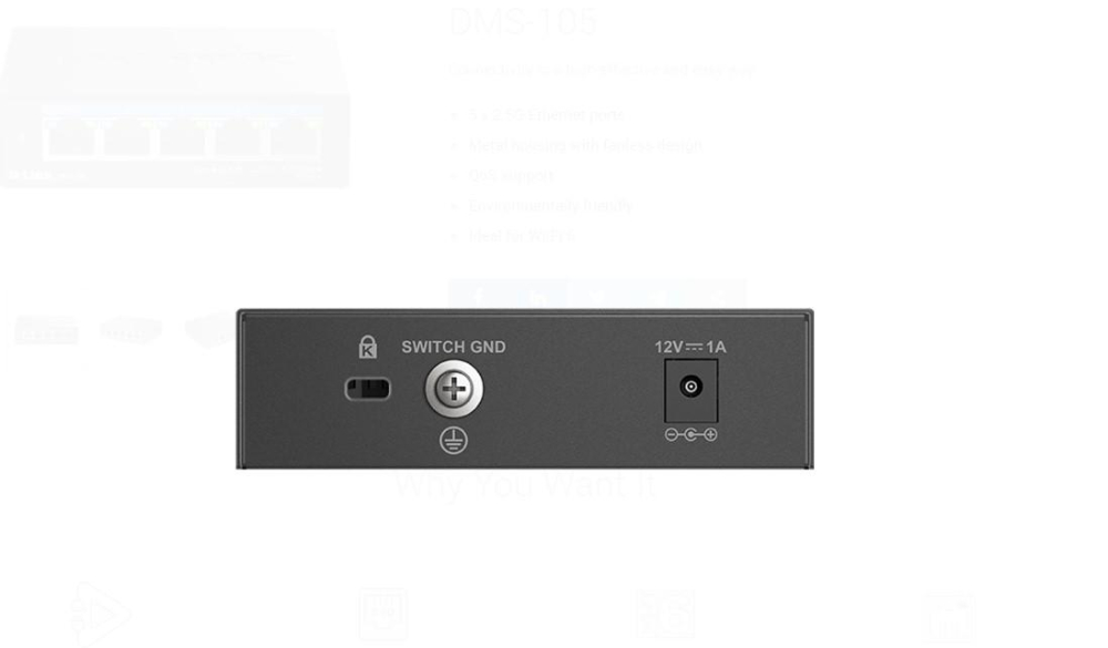 D-LINK DMS-105 UNMANAGED SWITCH 5 PORT [3]