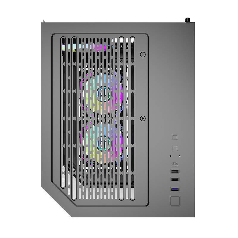 Darflash FT350 carcasă pentru calculator + 5 ventilatoare aRGB (negru) [5]