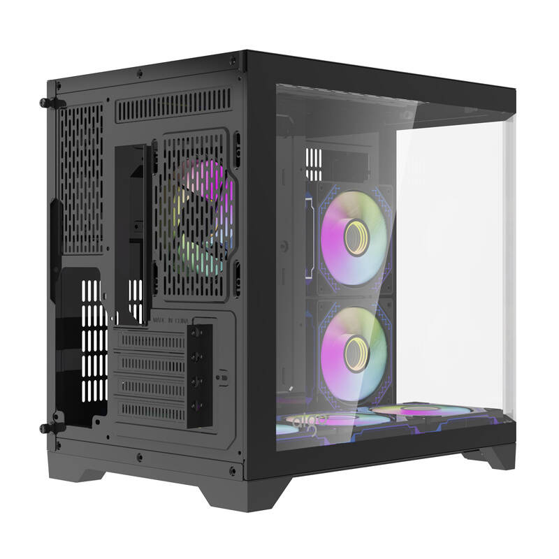Darflash FT418 carcasă pentru calculator + 6 ventilatoare aRGB (negru) [8]