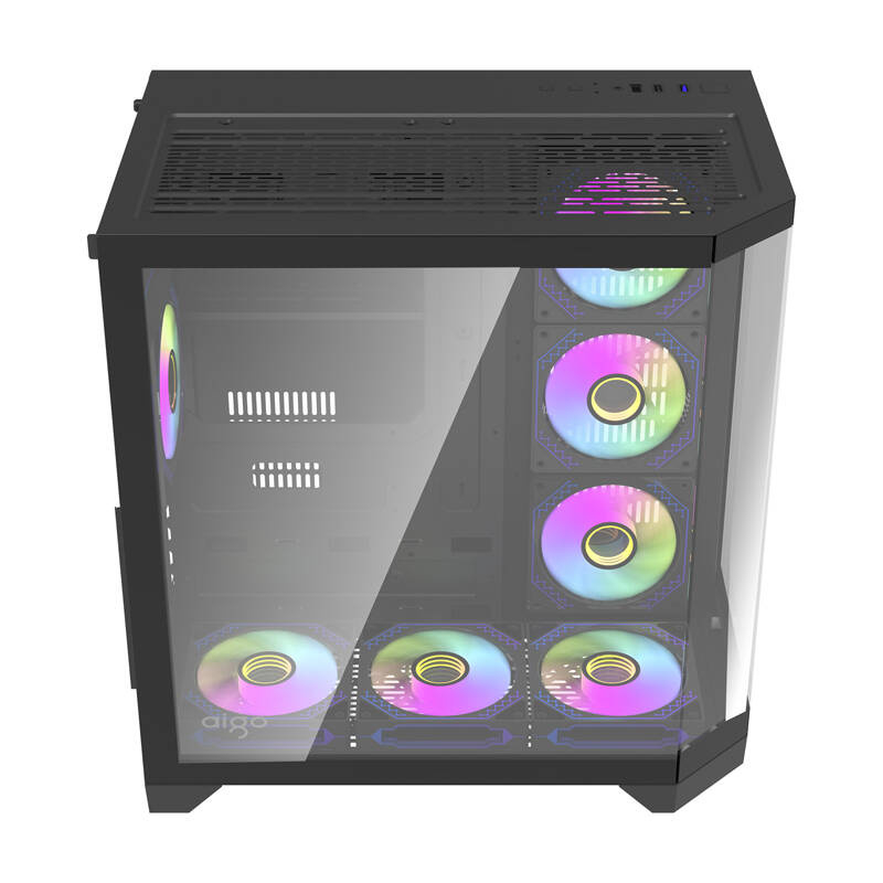 Darflash FT418 PRO carcasă pentru calculator + 7 ventilatoare aRGB (negru) [9]