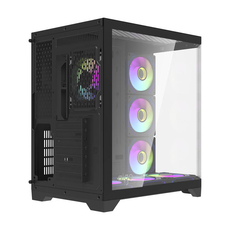 Darflash FT418 PRO carcasă pentru calculator + 7 ventilatoare aRGB (negru) [6]