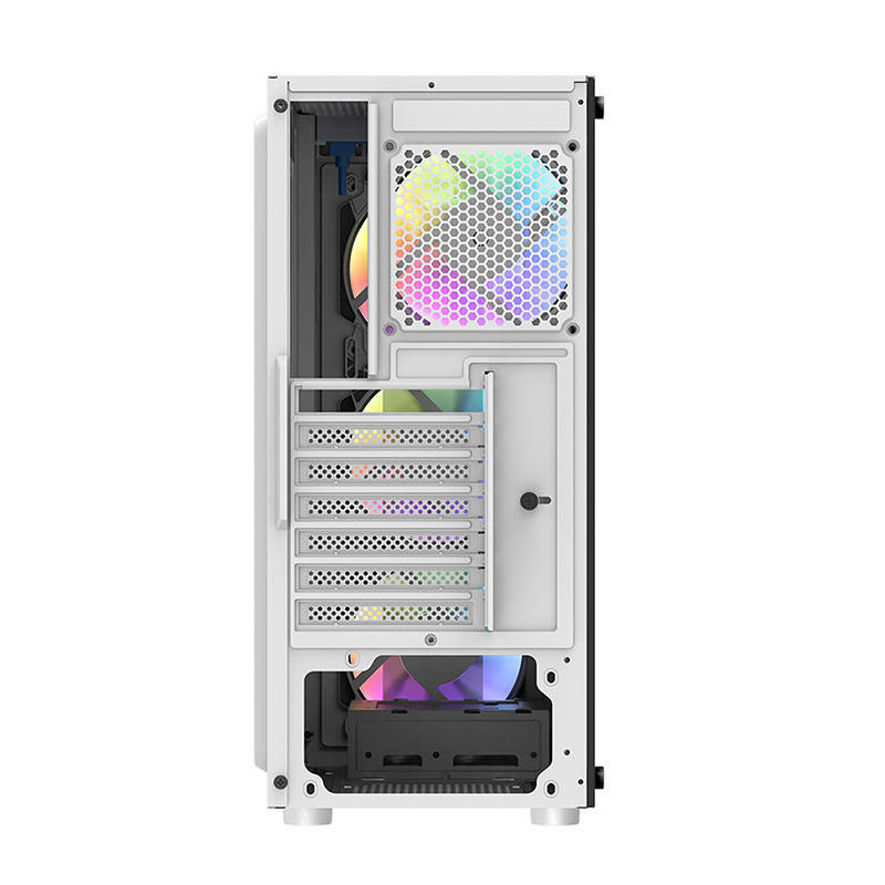 Darkflash DK151 LED carcasă de calculator (alb) + 3 ventilatoare RGB [7]