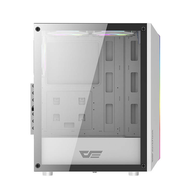 Darkflash DK151 LED carcasă de calculator (alb) + 3 ventilatoare RGB [6]
