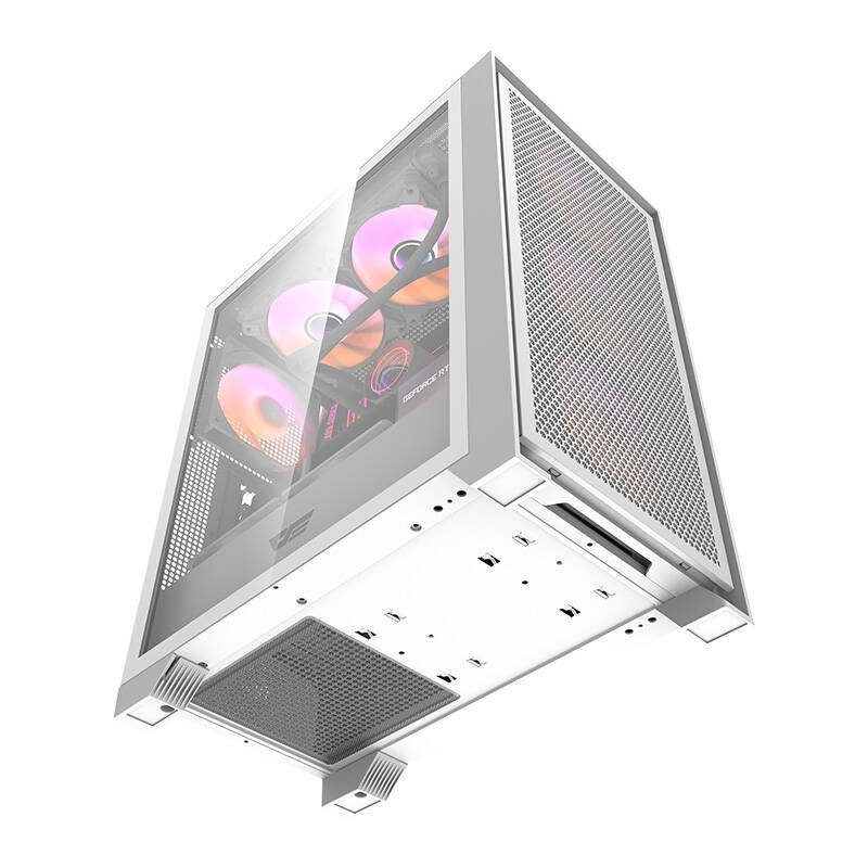 Darkflash DRX70 MESH carcasă de calculator (alb) + 4 ventilatoare RGB [11]