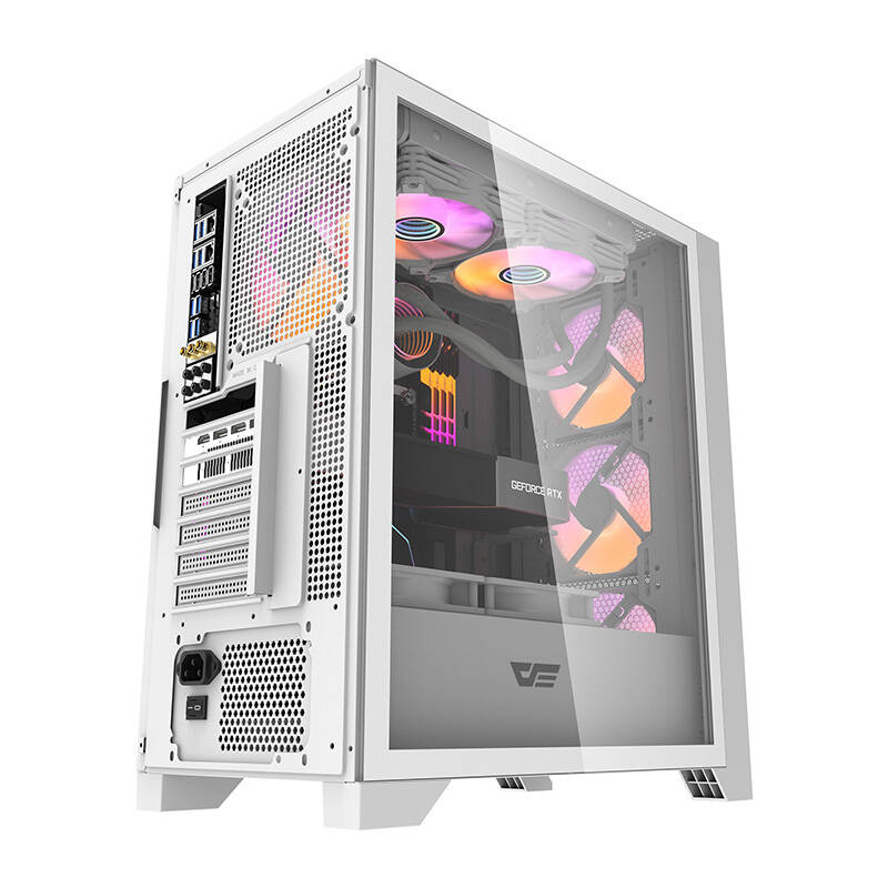 Darkflash DRX70 MESH carcasă de calculator (alb) + 4 ventilatoare RGB [2]