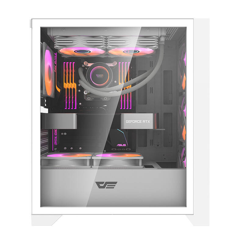Darkflash DRX70 MESH carcasă de calculator (alb) + 4 ventilatoare RGB [3]