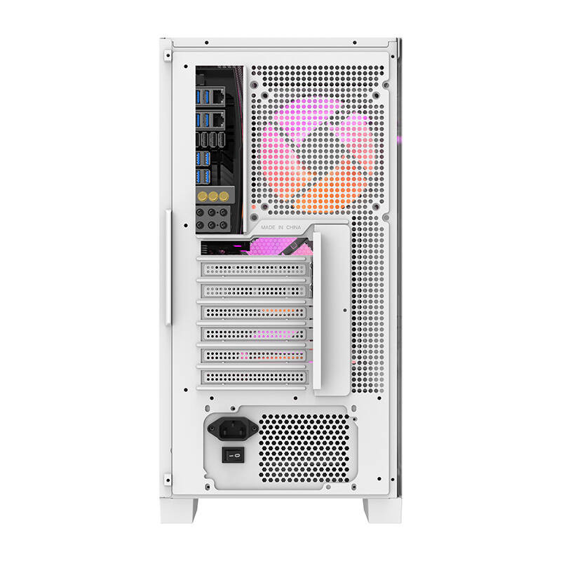 Darkflash DRX70 MESH carcasă de calculator (alb) + 4 ventilatoare RGB [8]