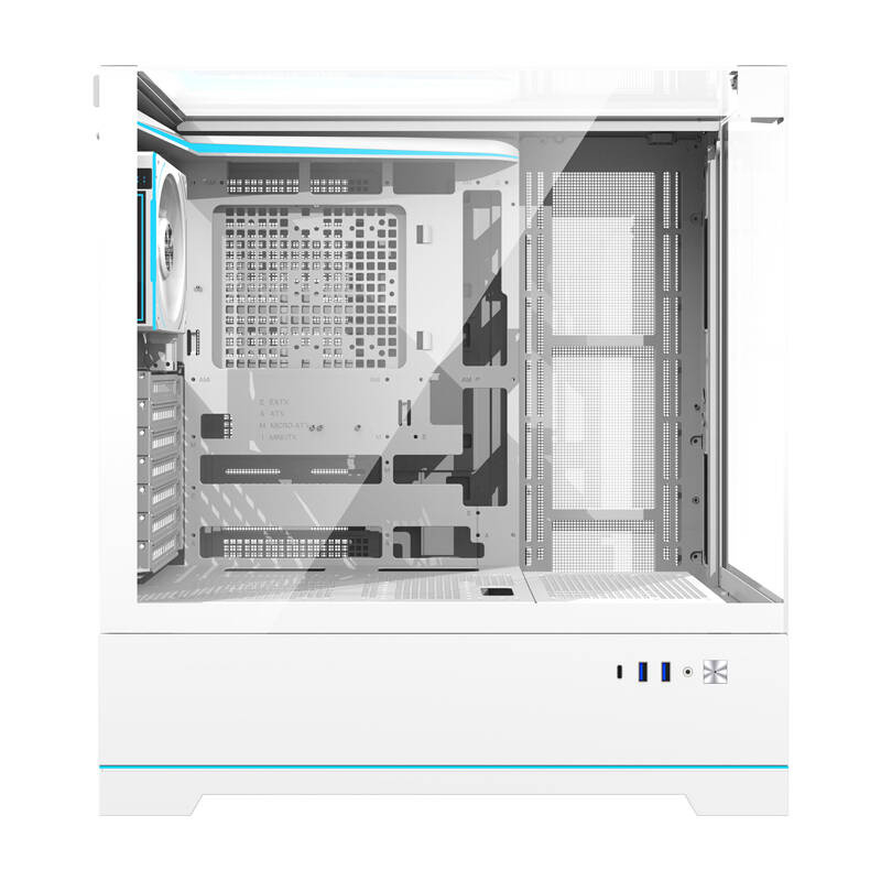 Darkflash DY450 PRO carcasă pentru calculator cu ventilator (alb) [2]