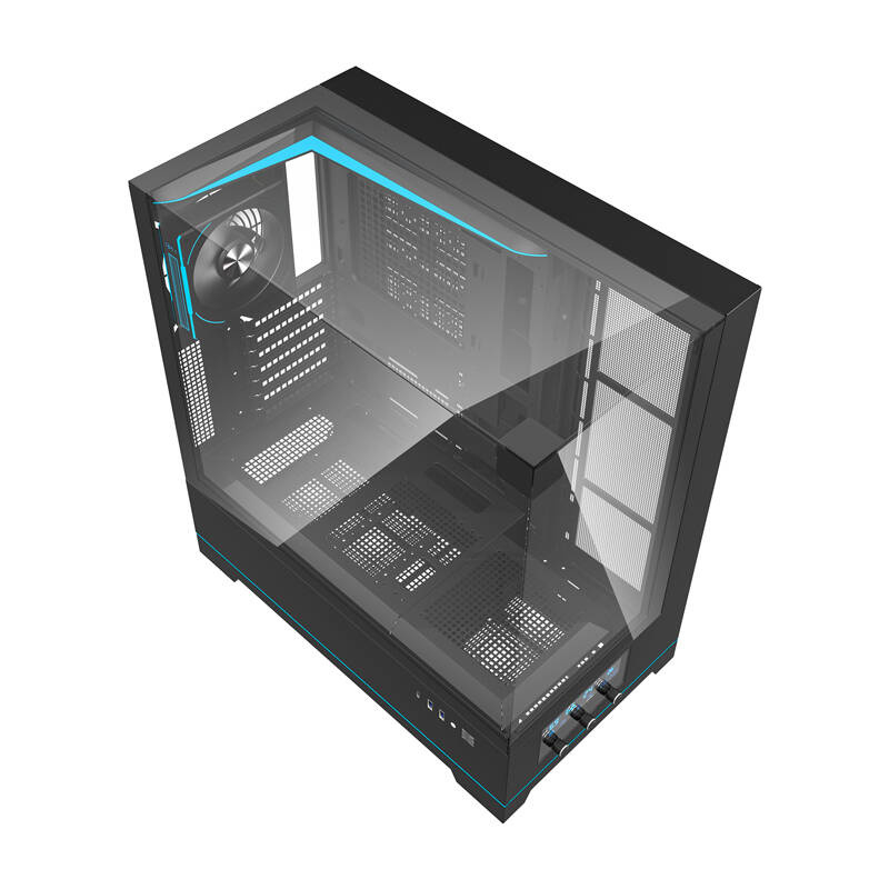 Darkflash DY450 PRO carcasă pentru calculator + ventilator (negru) [6]