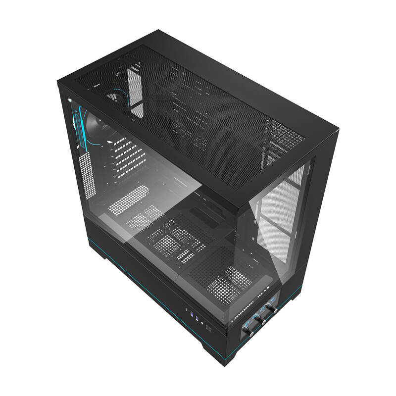 Darkflash DY451 PRO carcasă de calculator (negru) + 1 ventilator [6]
