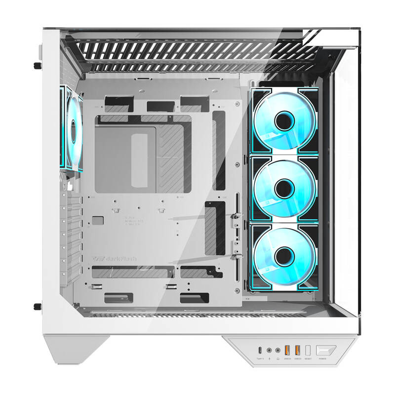 Darkflash DY470 carcasă pentru calculator cu 4 ventilatoare (alb) [2]