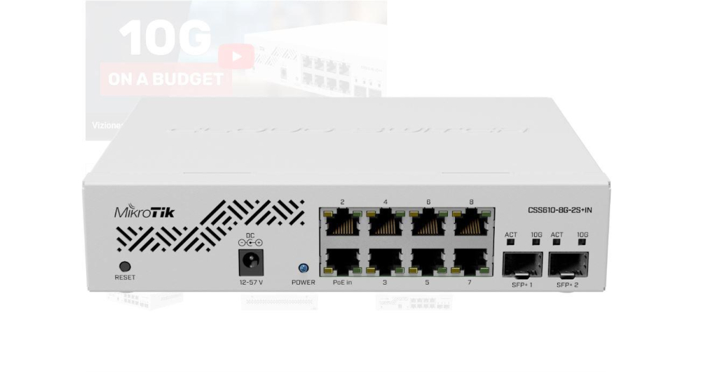 MIKROTIK 8G 2 SFP POE SWITCH  INDOOR [3]