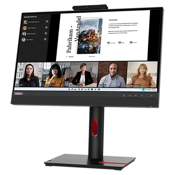Monitor LED IPS Lenovo ThinkCentre 21.5", Full HD, Display Port, Negru, TIO22Gen5 [2]