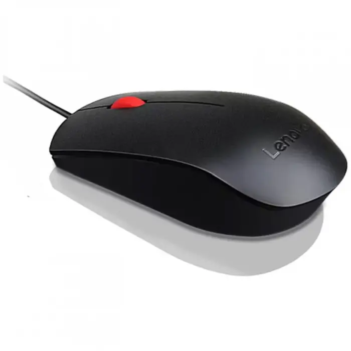 Mouse Lenovo Essential, USB, 1600DPI, Negru / Rosu [2]