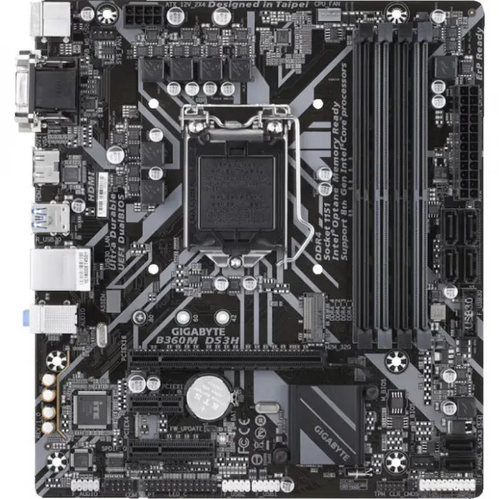 Placa de baza refurbished Gigabyte B360M DS3H, Socket 1151 [1]