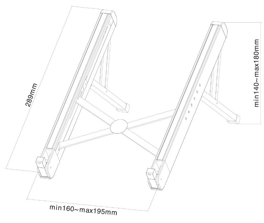 Stand laptop NM 11-17" aluminiu [2]