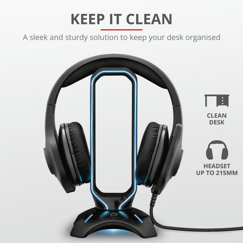 Trust GXT 265 Cintar RGB Headset Stand [6]