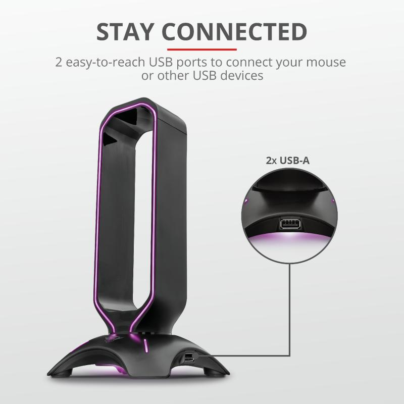 Trust GXT 265 Cintar RGB Headset Stand [5]