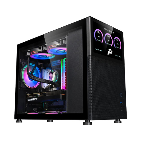 PC, Componente & Software - Carcasa 1STPLAYER Gaming MI6-EV BLACK