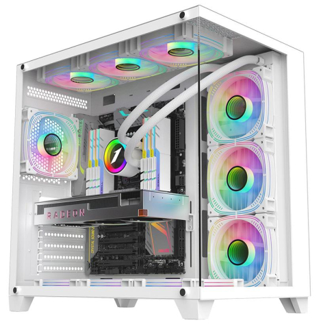 PC, Componente & Software - Carcasa 1STPLAYER Gaming MV8 WHITE