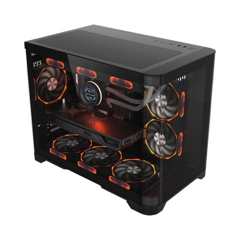 PC, Componente & Software - Carcasa 1STPLAYER Gaming UV6 BLACK