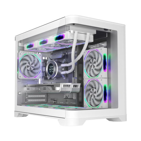 PC, Componente & Software - Carcasa 1STPLAYER Gaming UV6 WHITE