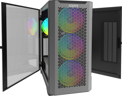 Carcasa Aqirys Aquilla Midi Tower Black [3]