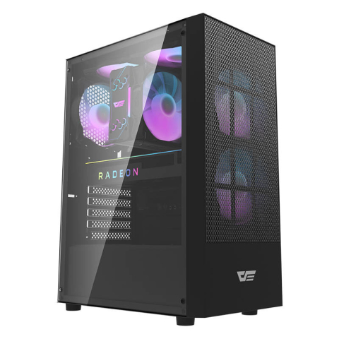 Componente PC NOI - Carcasă pentru computer Darkflash A290 (negru) + 3 ventilatoare