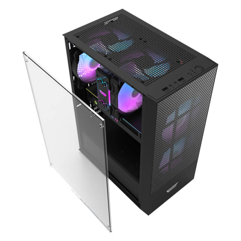 Carcasă pentru computer Darkflash A290 (negru) + 3 ventilatoare [2]