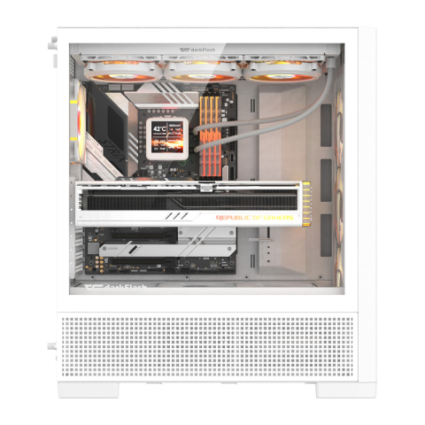 Carcasă pentru computer DarkFlash AIRNOVA (albă) + 3 ventilatoare [1]