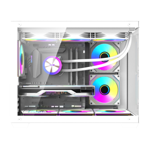 Carcasă pentru computer DarkFlash B275 PRO (albă) + 6 ventilatoare [3]