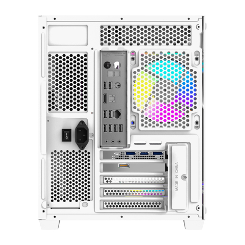Carcasă pentru computer DarkFlash B275 PRO (albă) + 6 ventilatoare [5]