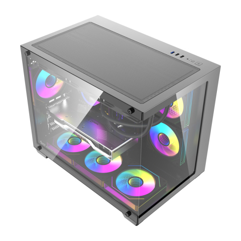 Carcasă pentru computer DarkFlash B275 PRO (negru) + 6 ventilatoare [1]
