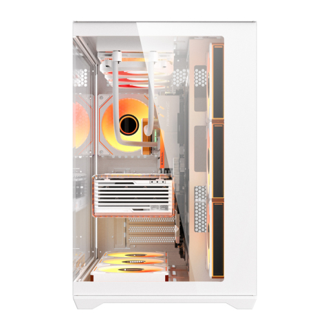 Carcasă pentru computer DarkFlash C280 (albă) + 7 ventilatoare [5]