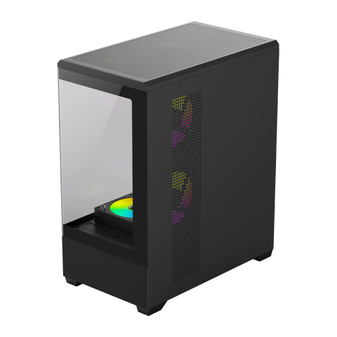 Carcasă pentru computer DarkFlash C365 (negru) + 5 ventilatoare [2]