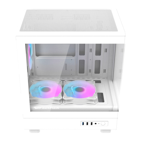 Carcasă pentru computer Darkflash DB330M + 3 ventilatoare (alb) [2]