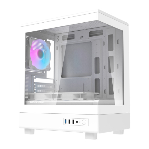 Componente PC NOI - Carcasă pentru computer Darkflash DB330M + 3 ventilatoare (alb)