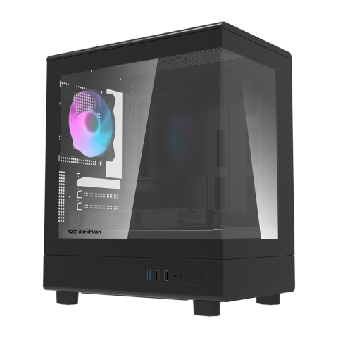 PC, Componente & Software - Carcasă pentru computer Darkflash DB330M + 3 ventilatoare (negru)