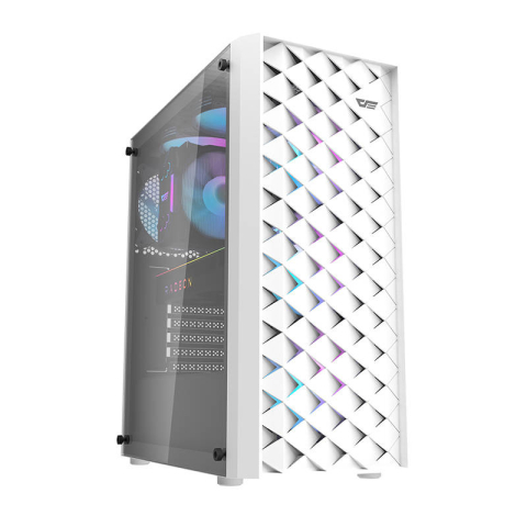 Componente PC NOI - Carcasă pentru computer Darkflash DK351 (alb) + 4 ventilatoare RGB