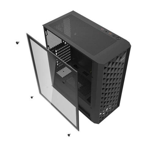 Carcasă pentru computer Darkflash DK351 (negru) + 4 ventilatoare RGB [9]