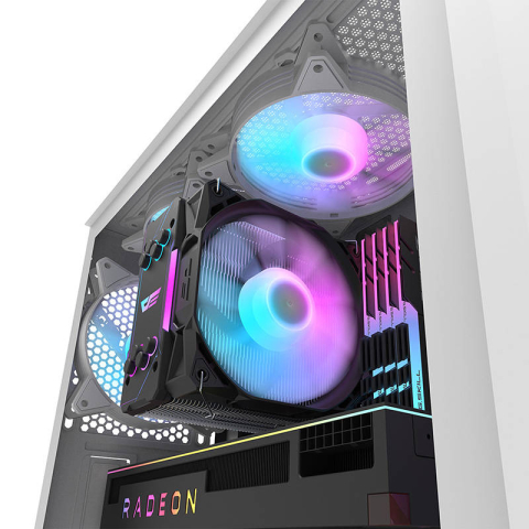 Carcasă pentru computer Darkflash DK352 Plus (alb și negru) + 4 ventilatoare ARGB [5]